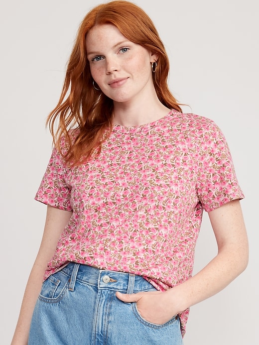 EveryWear Printed Slub-Knit T-Shirt for Women | Old Navy