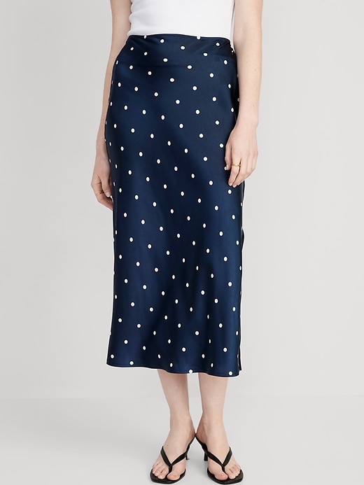 Satin Midi Slip Skirt for Women | Old Navy