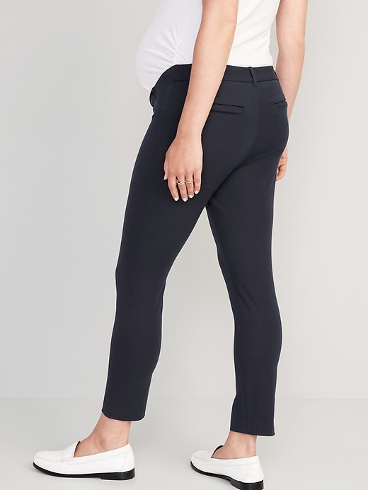 Image number 2 showing, Maternity Side-Panel Pixie Ankle Pants
