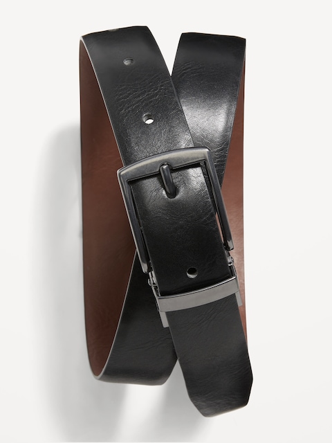 Reversible Belt for Boys - Black/Brown