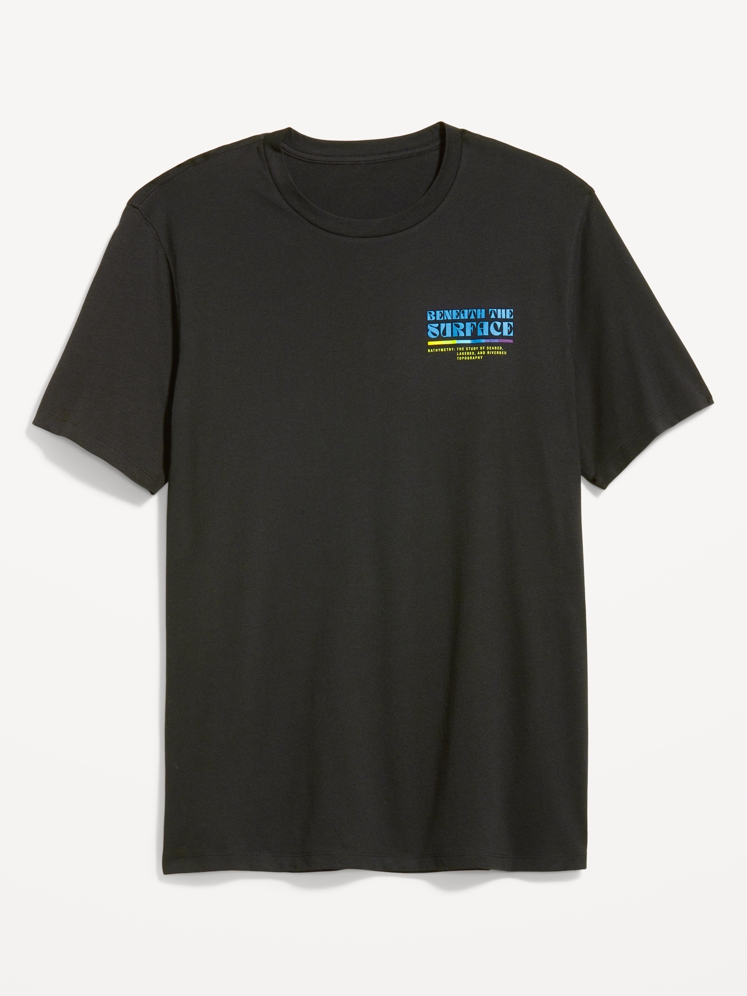 Old Navy Soft-Washed Graphic T-Shirt for Men black. 1