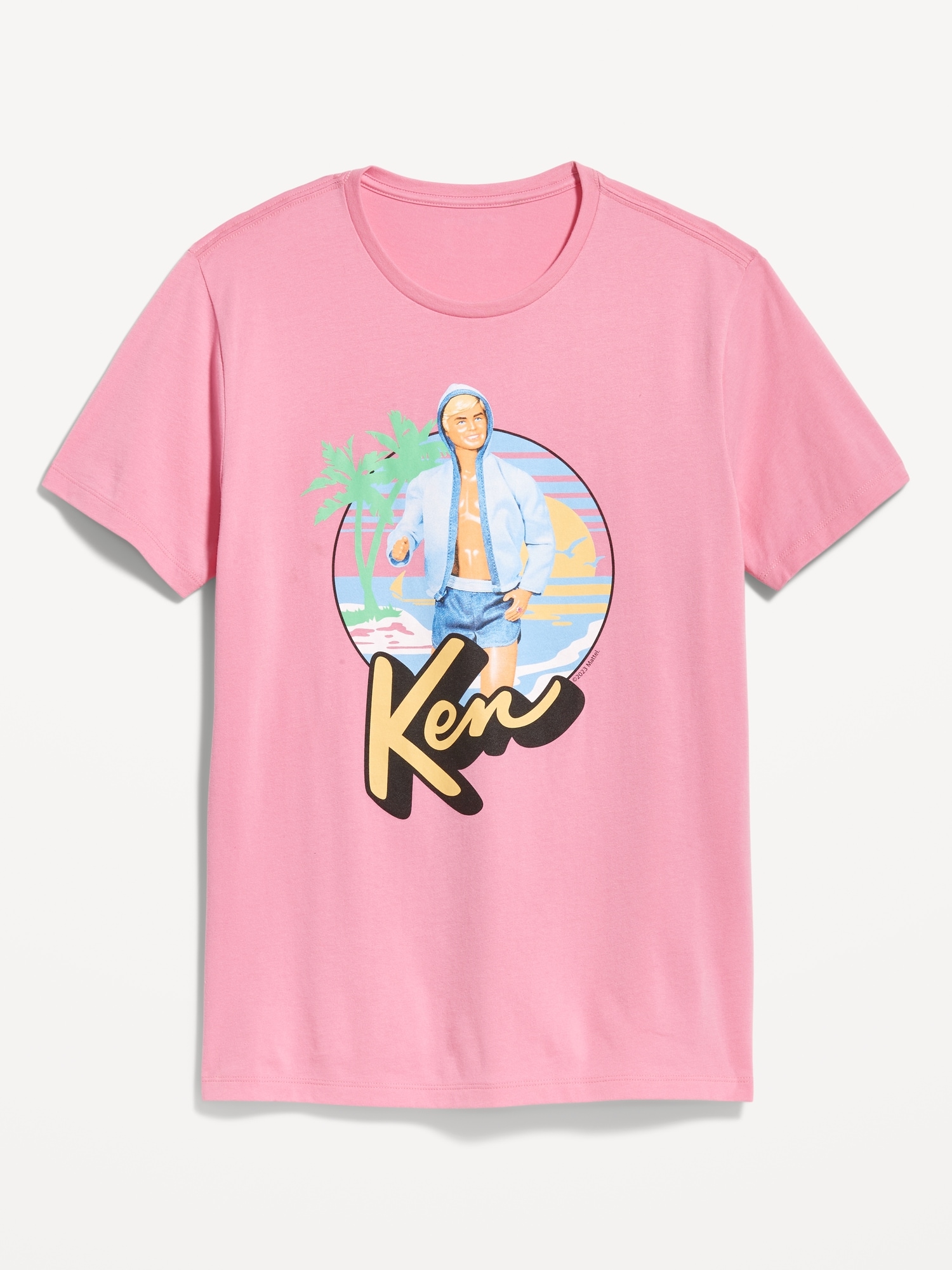 Old Navy Ken® Doll Gender-Neutral Graphic T-Shirt for Adults pink. 1