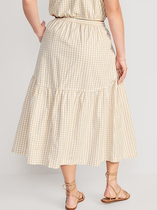Image number 6 showing, Tiered Gingham Maxi Skirt