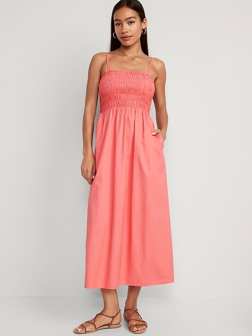 Image number 1 showing, Fit & Flare Smocked Maxi Cami Dress