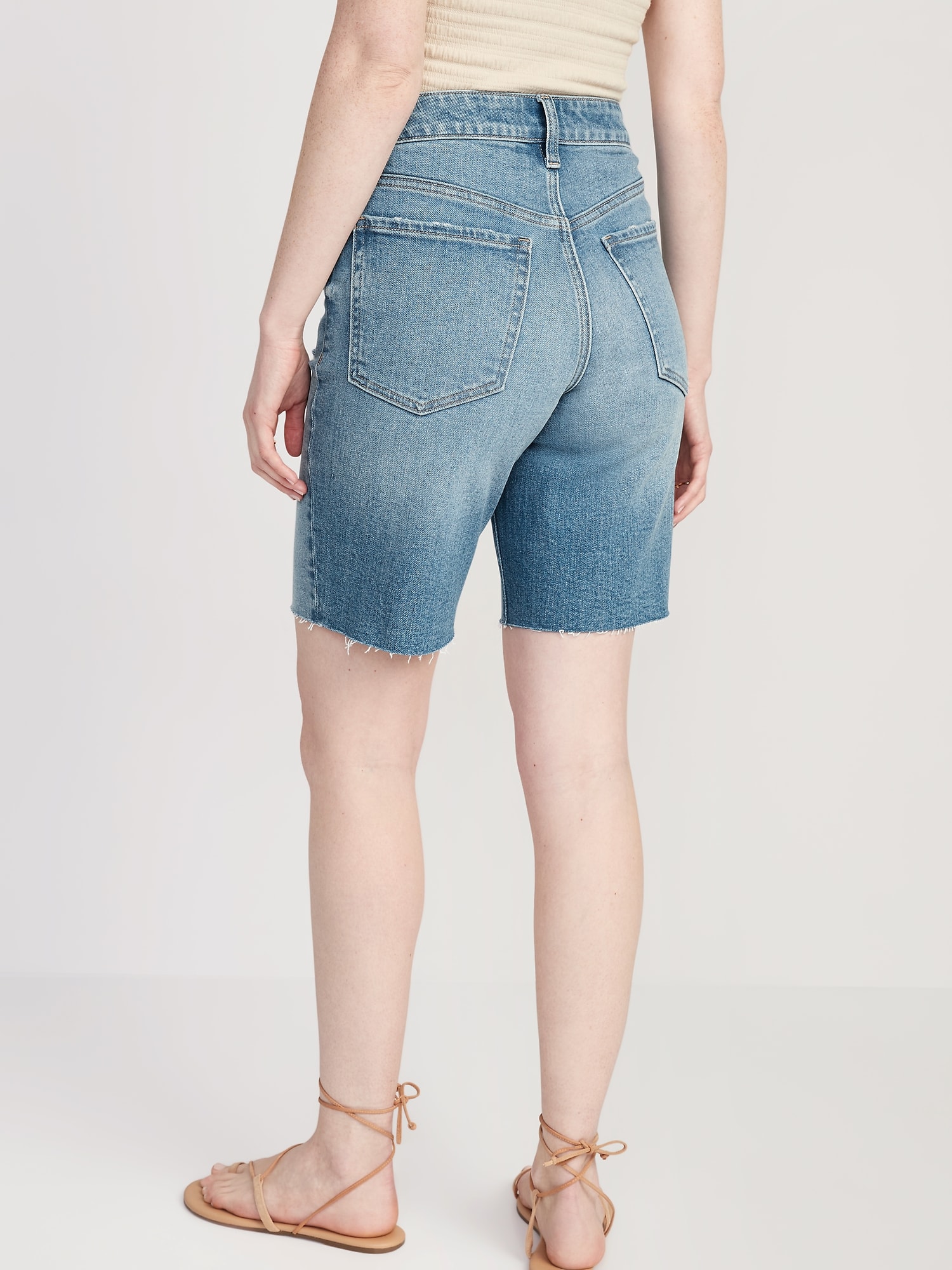 High-Waisted OG Loose Button-Fly Jean Shorts -- 9-inch inseam | Old Navy