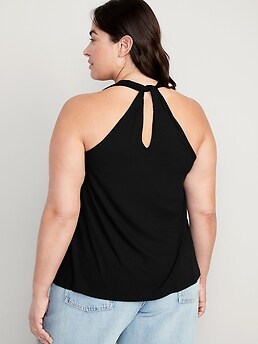 Taylor Ruched High Neck Tank Top
