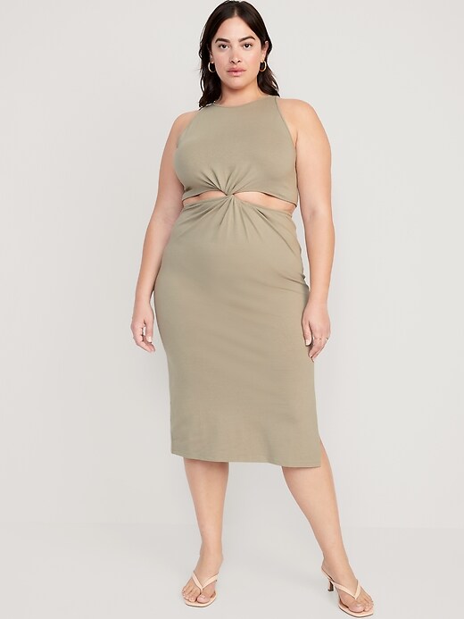 Image number 6 showing, Sleeveless Twist-Front Midi Dress