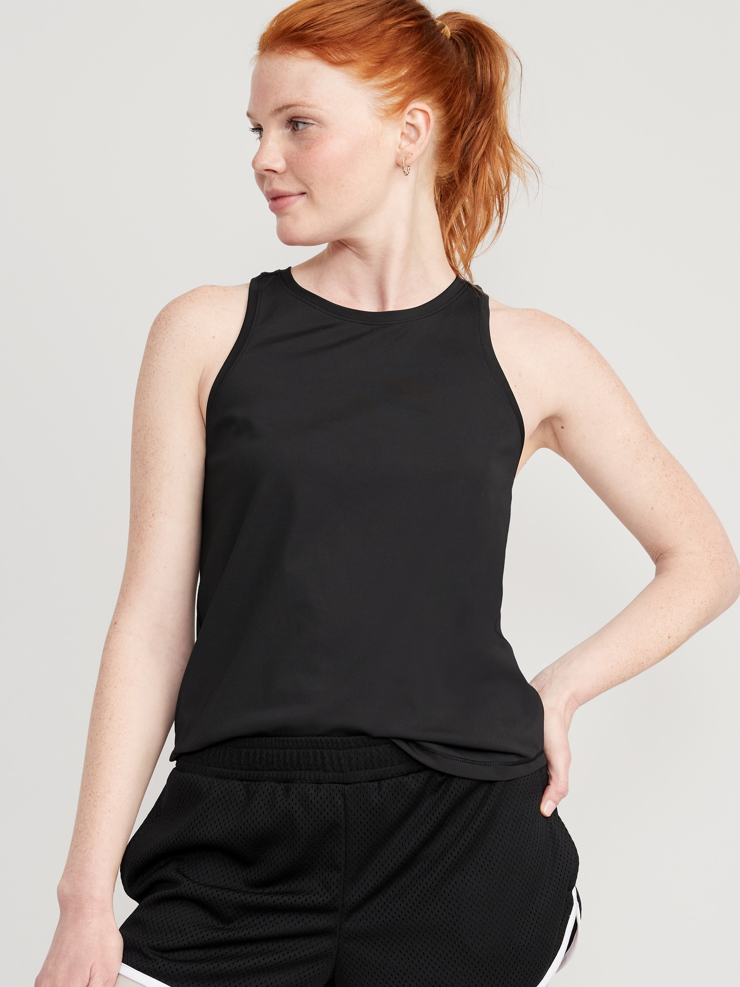 PowerSoft Cropped Racerback Tank Top for Women, Old Navy