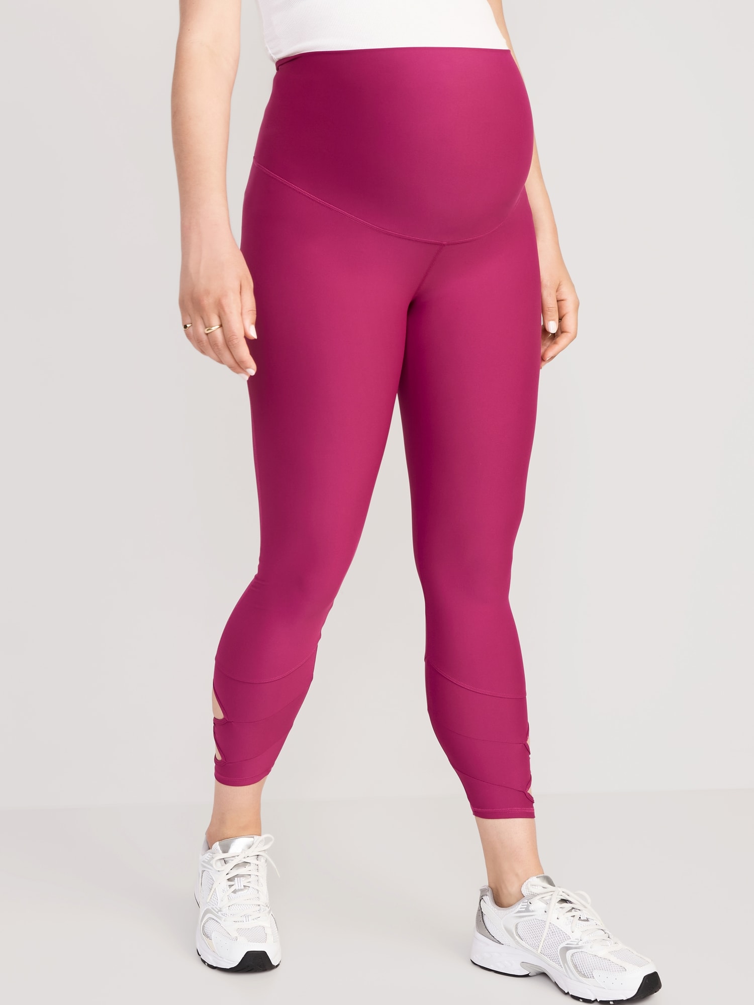 Blis Women's 2 Pack Yoga Capri Legging Pant and Yoga Short Set with Foldover  Maternity Waistband Purple Large - ShopStyle Trousers