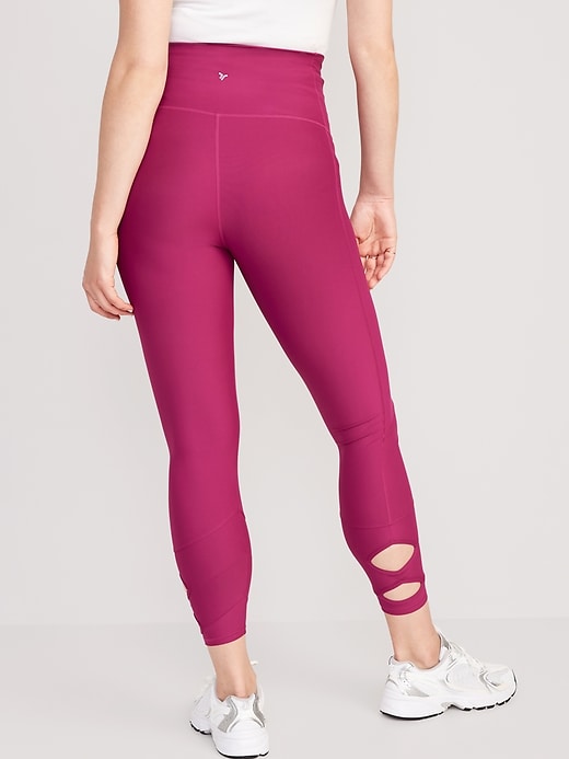 Image number 2 showing, Maternity Full-Panel PowerSoft Cutout 7/8-Length Leggings