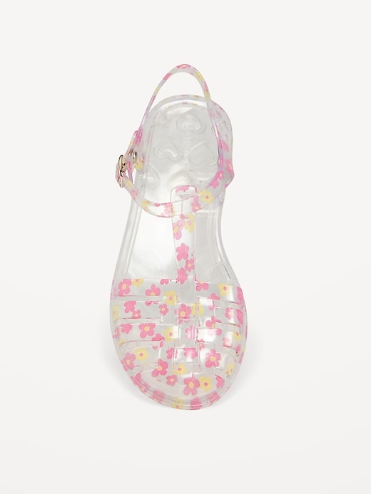 View large product image 2 of 4. Printed Shiny-Jelly Fisherman Sandals for Girls