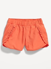 View large product image 4 of 4. Ruffle-Trim Run Shorts for Girls