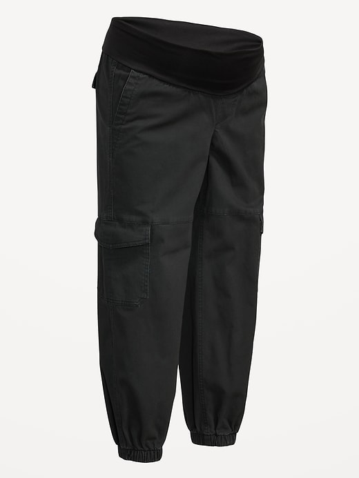 Image number 4 showing, Maternity Foldover-Waist Cargo Pants