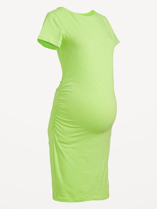 View large product image 2 of 2. Maternity Slub-Knit Bodycon Dress