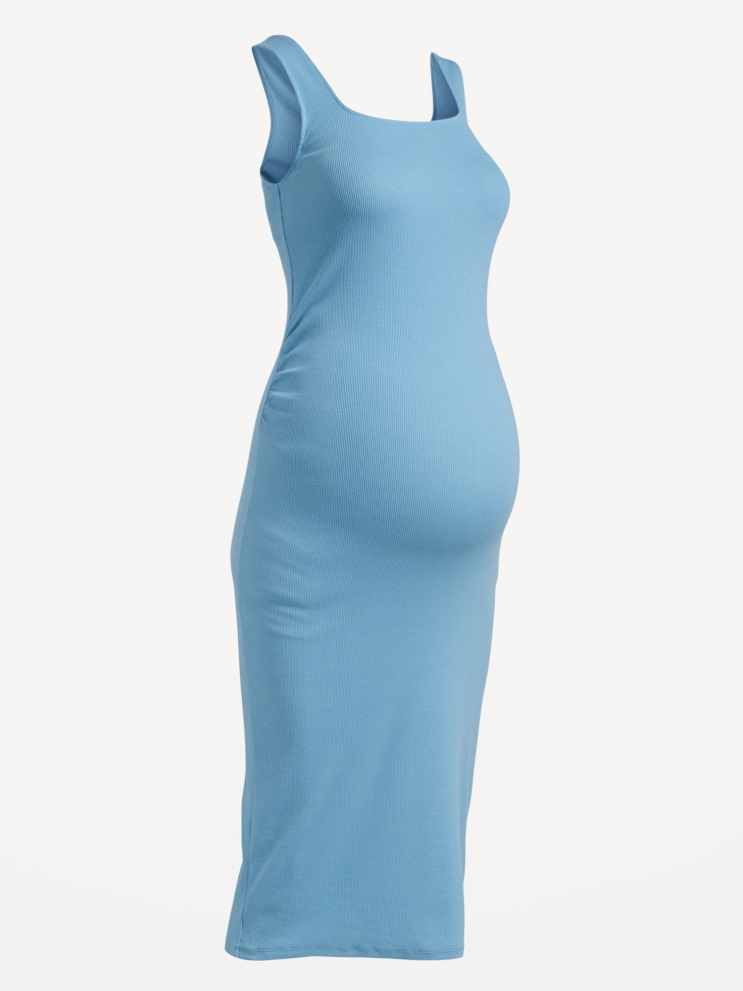 Maternity SquareNeck RibKnit Midi Dress Old Navy