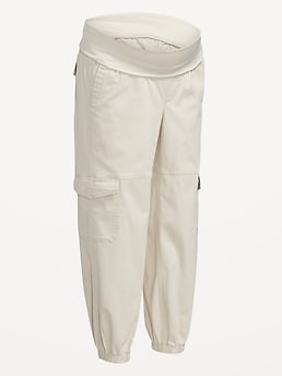 Gap - Maternity 100% Cotton Solid Silver Cargo Pants Size 12