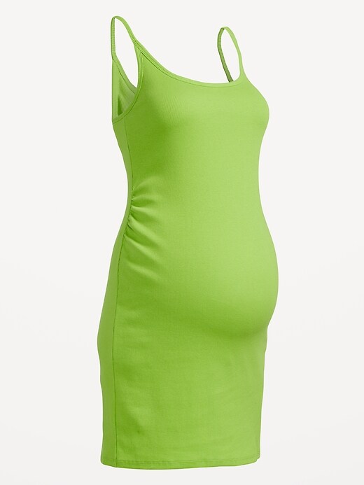 View large product image 2 of 2. Maternity Fitted Rib-Knit Cami Dress