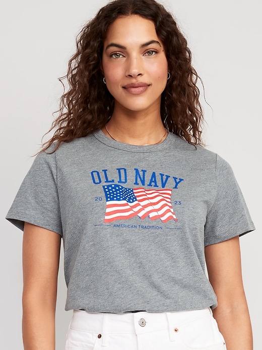 Image number 1 showing, Matching "Old Navy" Flag T-Shirt