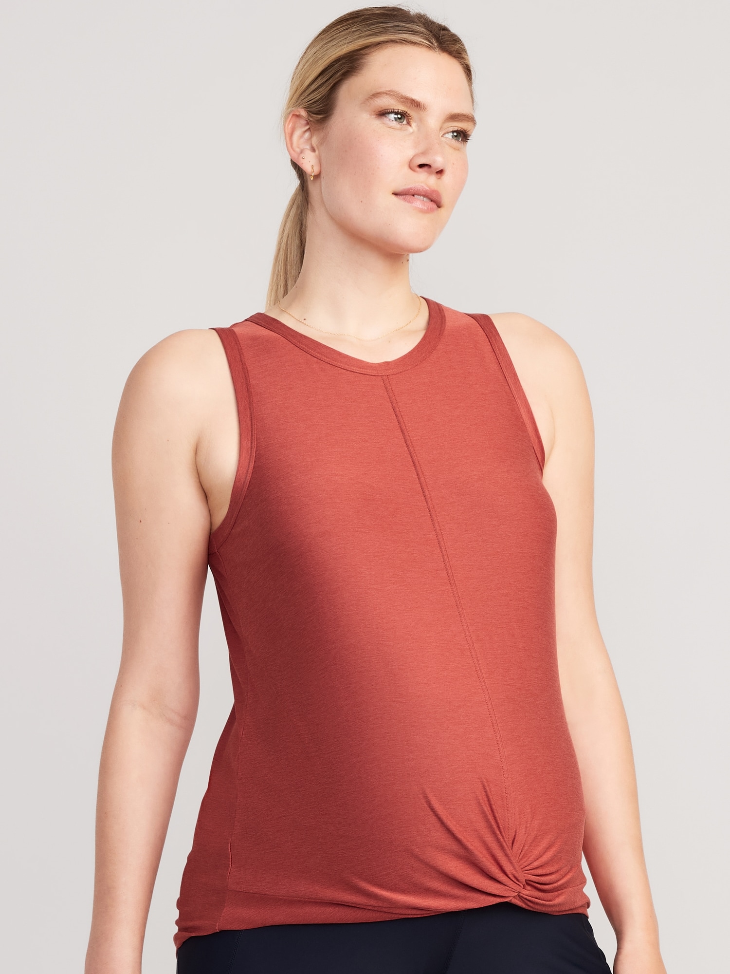 Maternity Sleeveless Cloud 94 Soft Twist-Front Top