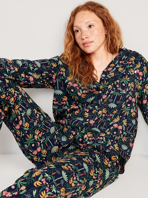 Image number 3 showing, Oversized Poplin Pajama Set