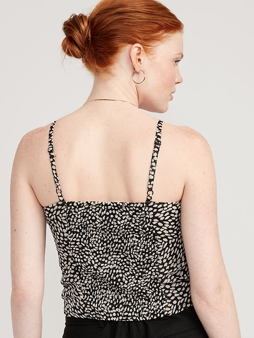 Image number 2 showing, Fitted Asymmetrical Cropped Cami Top