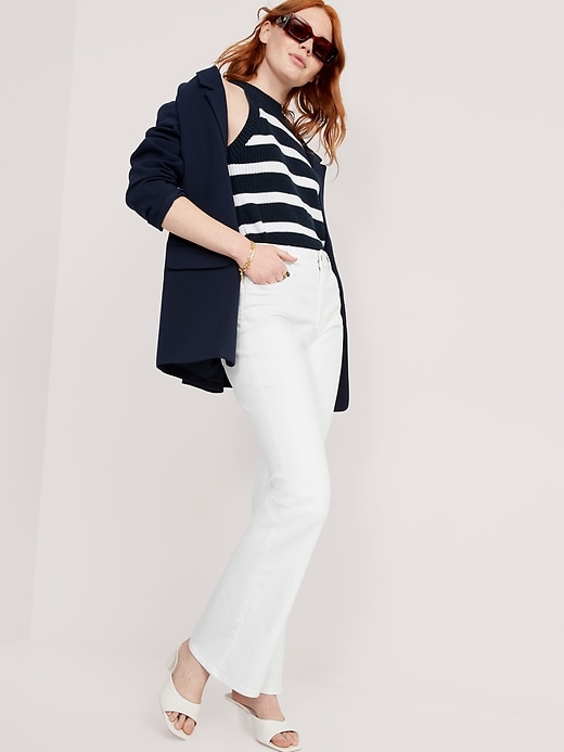 Image number 3 showing, High-Waisted Wow White Flare Jeans