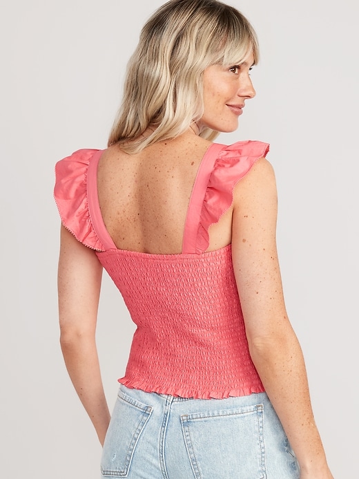 Image number 2 showing, Fitted Ruffle Crop Top