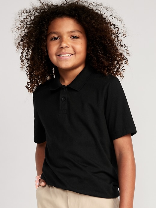 View large product image 1 of 3. School Uniform Jersey-Knit Polo Shirt for Boys