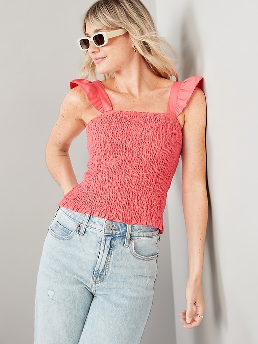 Image number 3 showing, Fitted Ruffle Crop Top