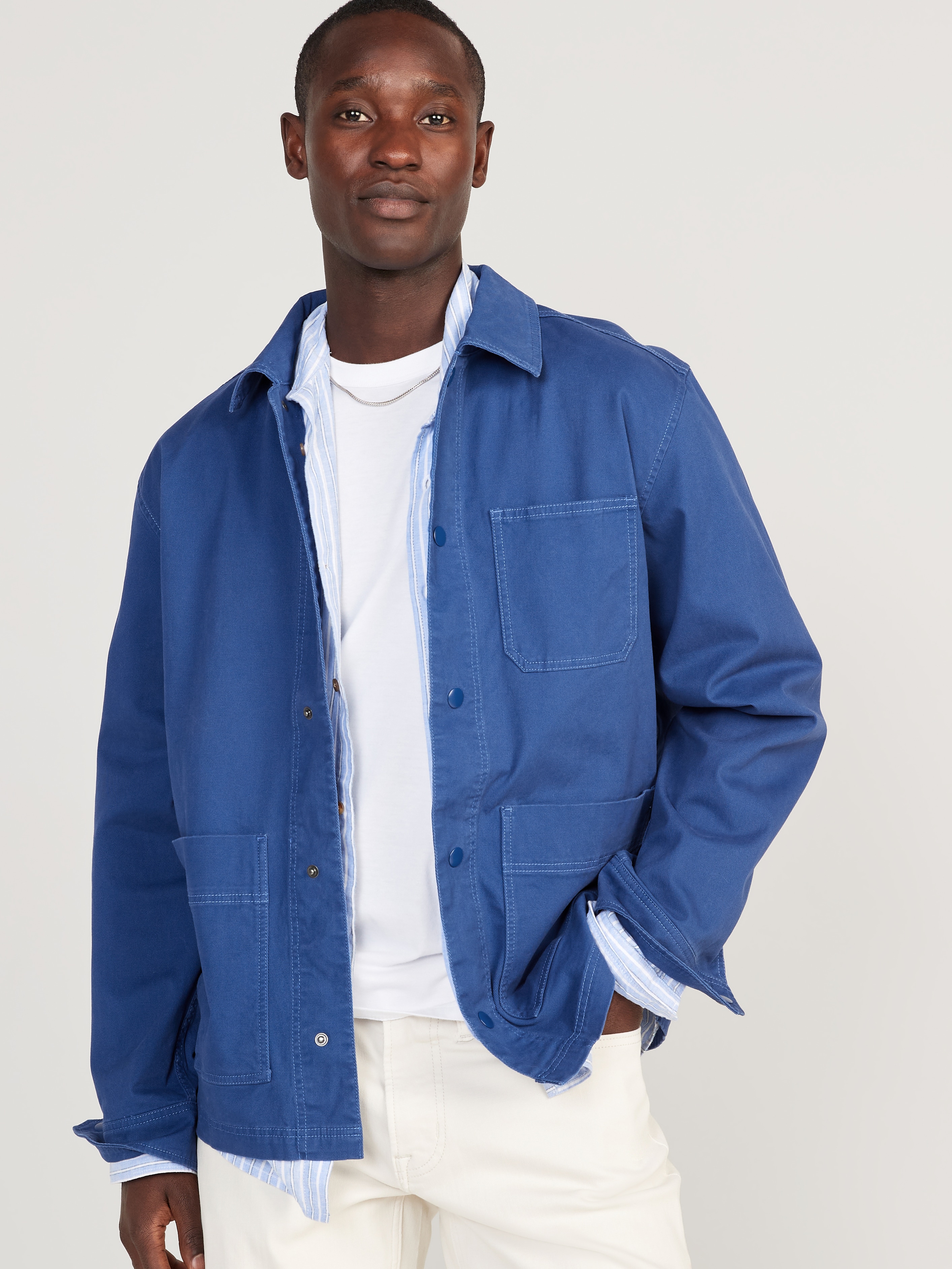 AMERI　TWILL JACKET LIKE TOP American Apparel mens Long Sleeve Twill Jacket, Vintage