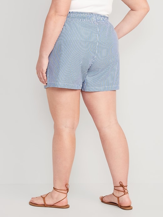 Striped high 2024 waisted shorts