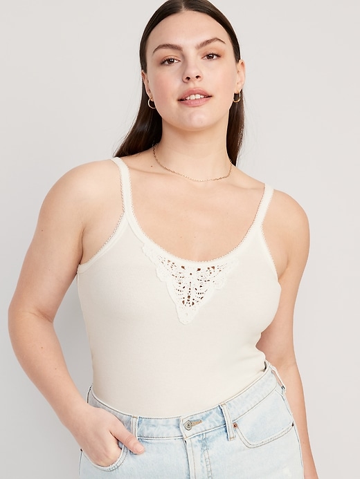 Image number 5 showing, Lace-Trim Tank Top