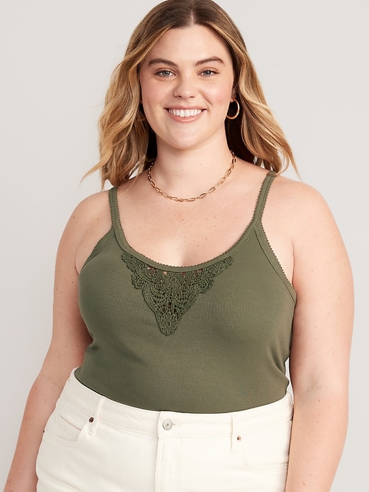 Image number 7 showing, Lace-Trim Tank Top