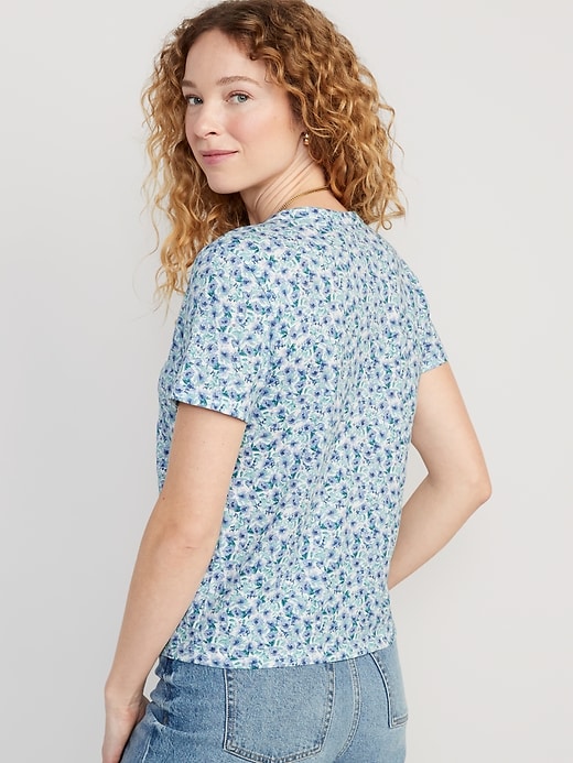 EveryWear Printed Slub-Knit T-Shirt for Women | Old Navy