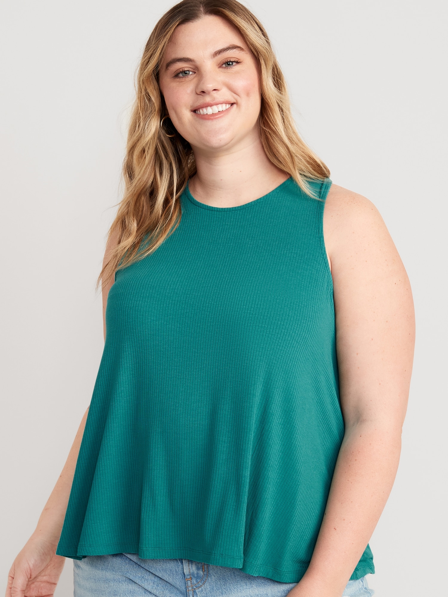 Luxe High-Neck Twist-Back Tank Top | Old Navy