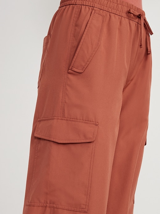 Image number 4 showing, High-Waisted StretchTech Wide-Leg Cargo Pants