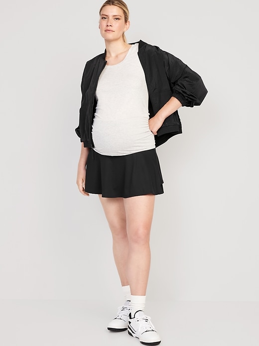 Image number 3 showing, Maternity Rollover-Waist PowerSoft Skort