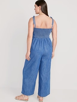 Tie-Shoulder Corset Cami Jumpsuit