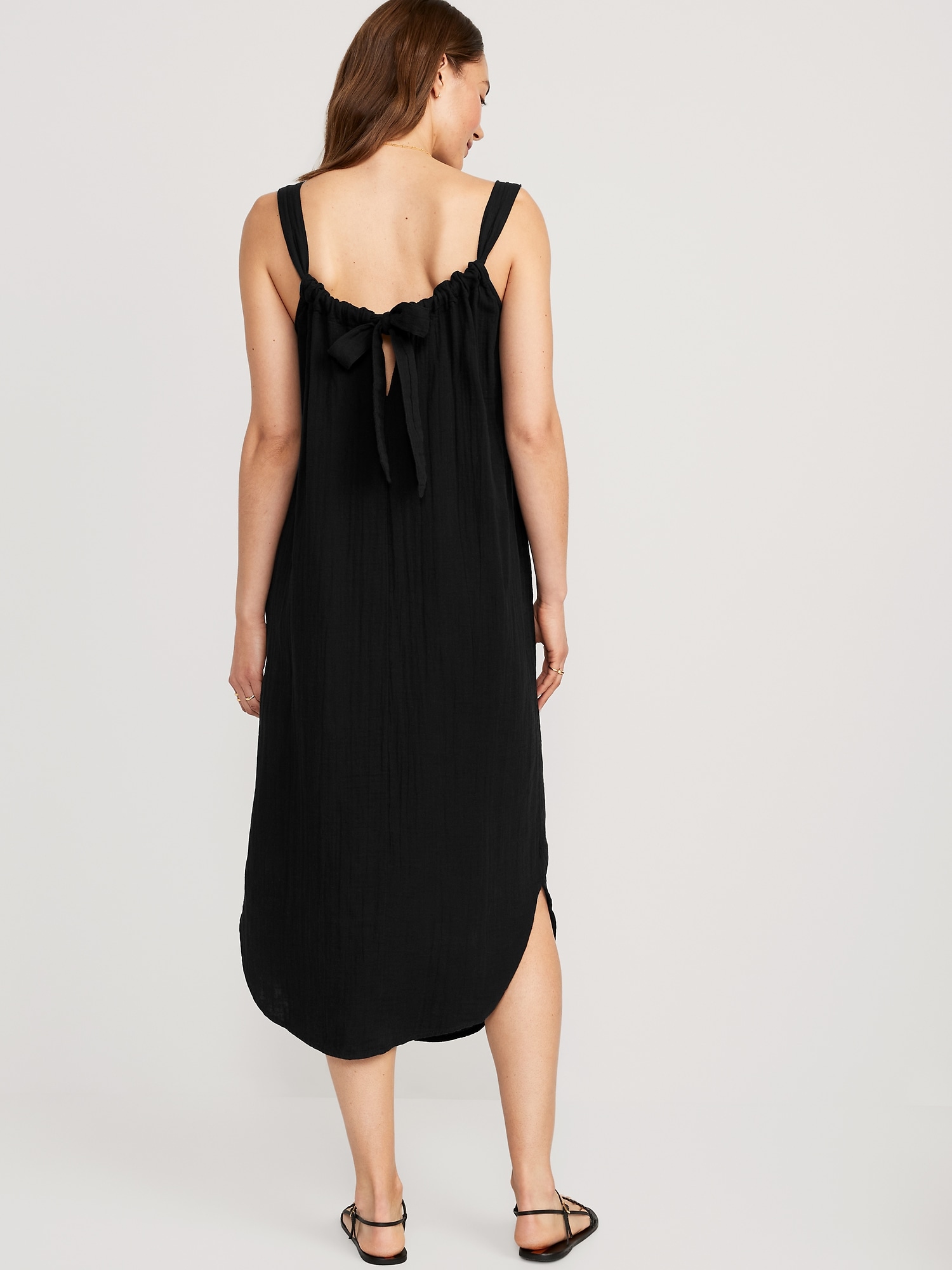 Sleeveless Shirred Maxi Dress Old Navy 