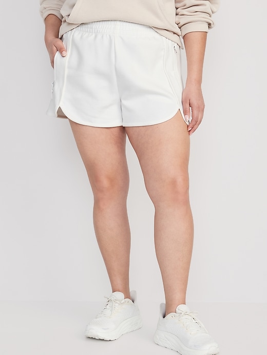Image number 5 showing, High-Waisted Dynamic Fleece Shorts -- 3-inch inseam