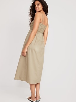 Fit & Flare Smocked Midi Cami Dress for Women | Old Navy