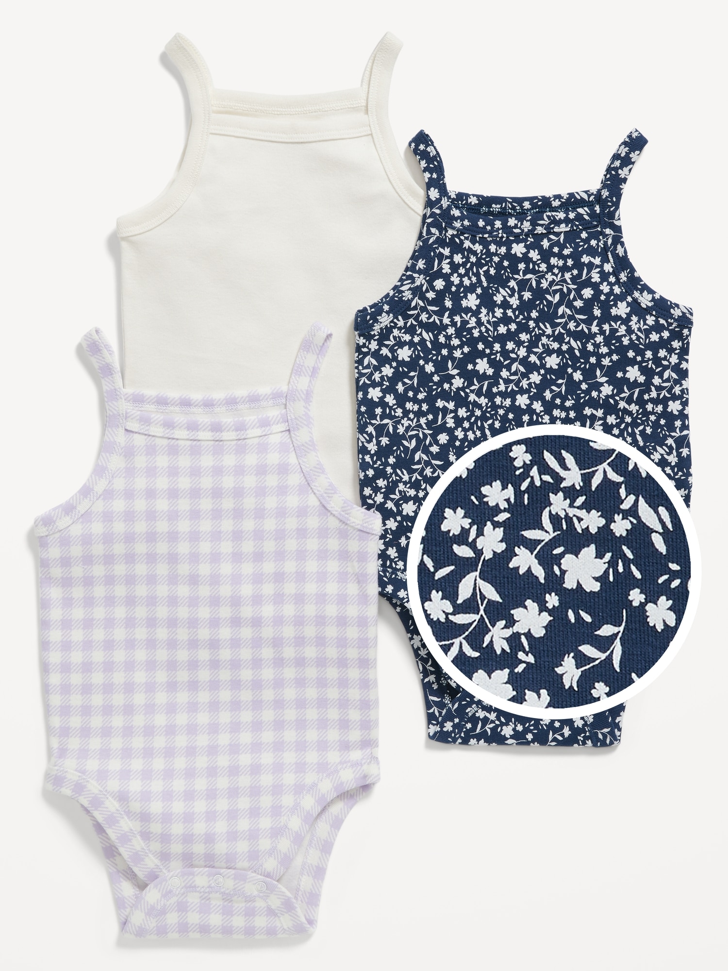Old Navy 3-Pack Matching Sleeveless Rib-Knit Bodysuit for Baby multi. 1