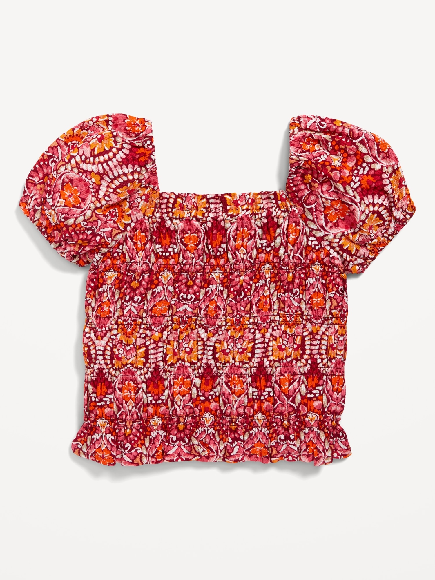 Short-Sleeve Smocked Top for Toddler Girls