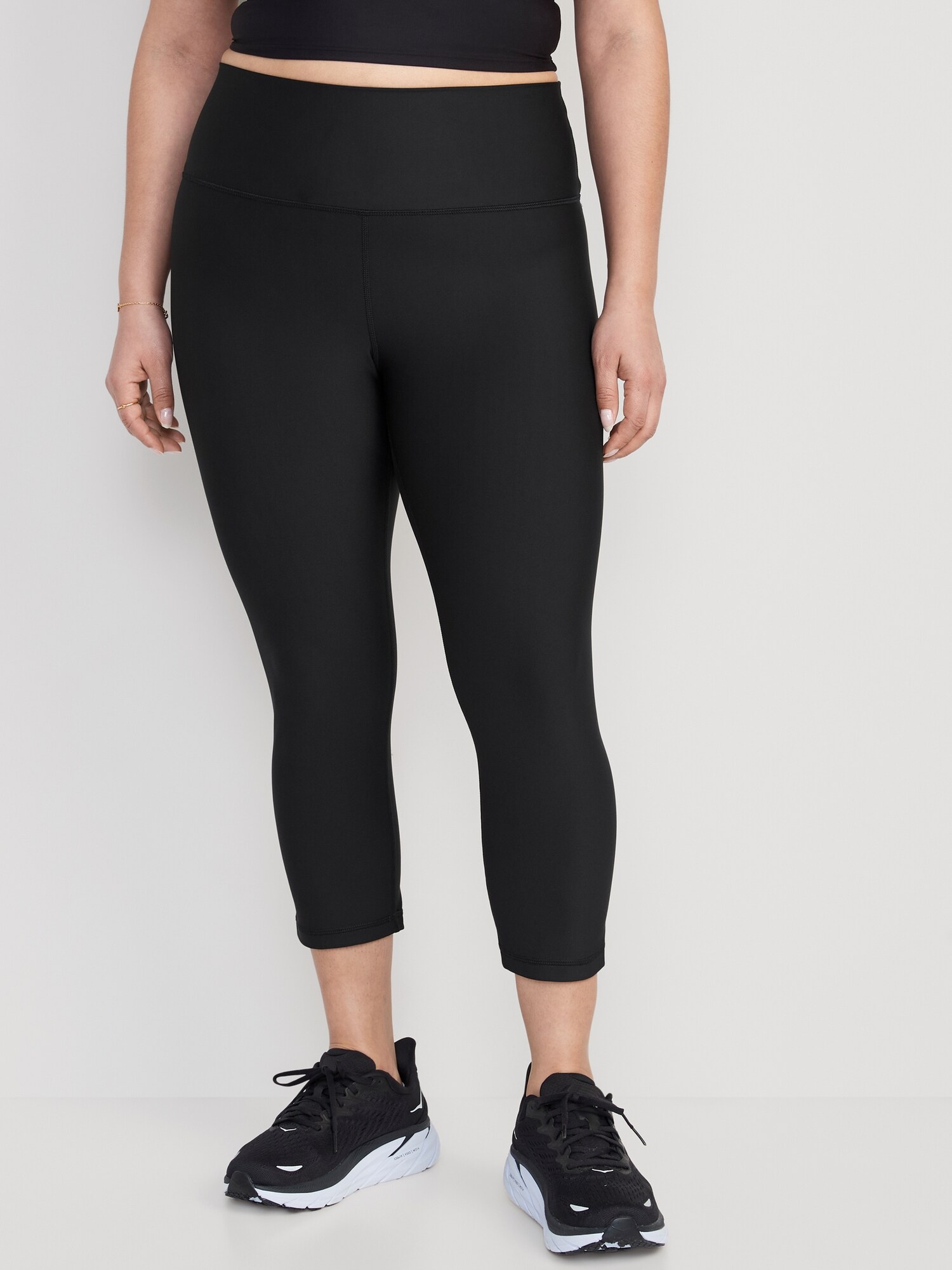 Женские леггинсы Old Navy High-Waisted PowerSoft Crop Leggings, цвет: Чёрный — фото 5