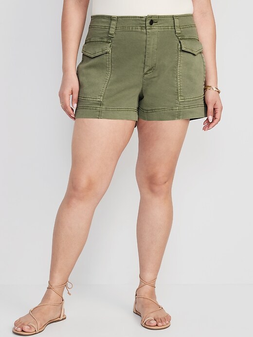 Image number 5 showing, Mid-Rise Cargo Shorts -- 3.5-inch inseam
