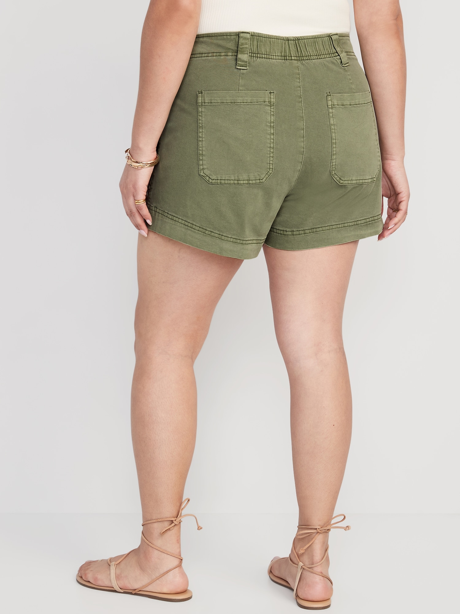 Mid Rise Cargo Shorts For Women 35 Inch Inseam Old Navy