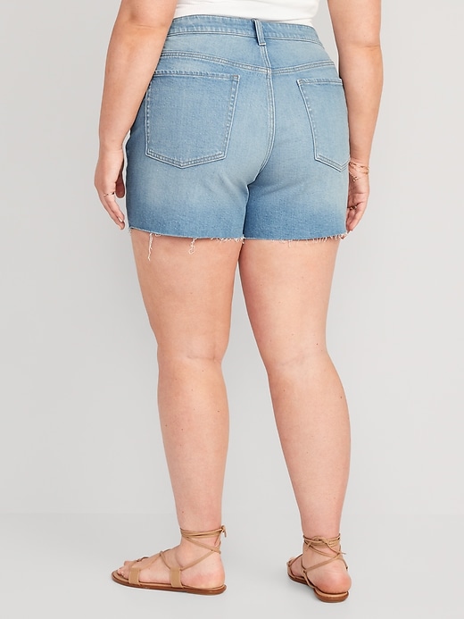 Image number 8 showing, High-Waisted OG Straight Cut-Off Jean Shorts -- 5-inch inseam