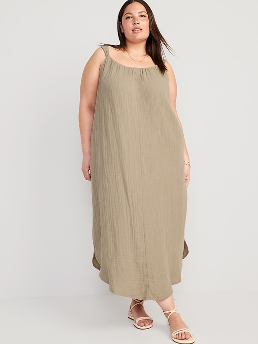 Image number 6 showing, Sleeveless Shirred Maxi Dress for Women
