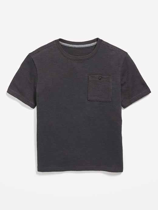 View large product image 1 of 2. Short-Sleeve Textured-Knit Pocket T-Shirt for Boys