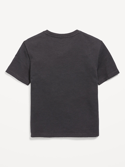 View large product image 2 of 2. Short-Sleeve Textured-Knit Pocket T-Shirt for Boys